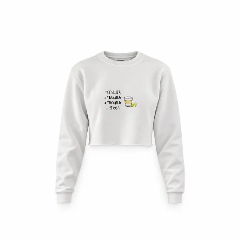 1 Tequila 2 Tequila Crop Sweatshirt