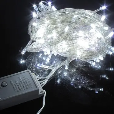 100 LED Elektrikli Yılbaşı Ağacı Işığı Dekoratif Lamba 10 m Beyaz