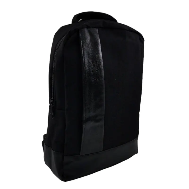 45x35 cm Dayanıklı Altı Deri Laptop Sırt Çantası Siyah