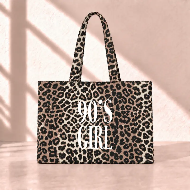 90’s Girl Leopard Tote Bag