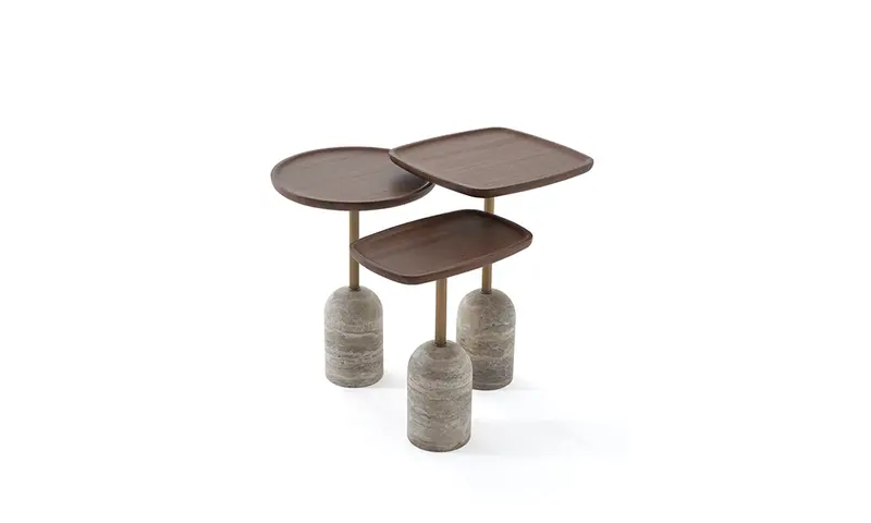 İkonik Ceviz Modern Zigon Sehpa