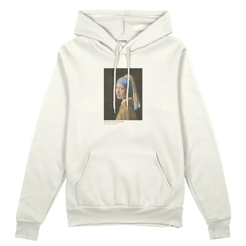 İnci Küpeli Kız Oversize Hoodie