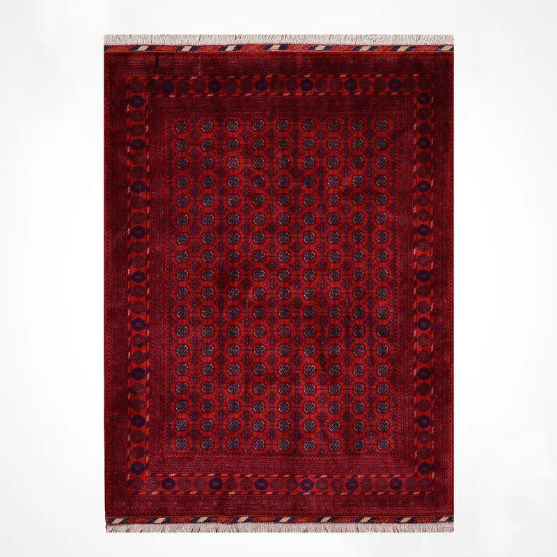 Afgan Halısı Bilcik Buhara Orijinal El Dokuması Kök Boya Yün 151x199 3 Metrekare - 5x7 ft