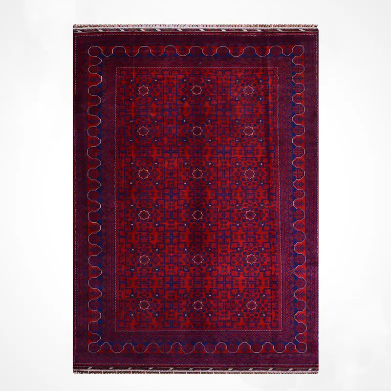 Afgan Halısı Hamyap Orijinal El Dokuması Kök Boya Yün 198x308 6.10 Metrekare - 7x10 ft