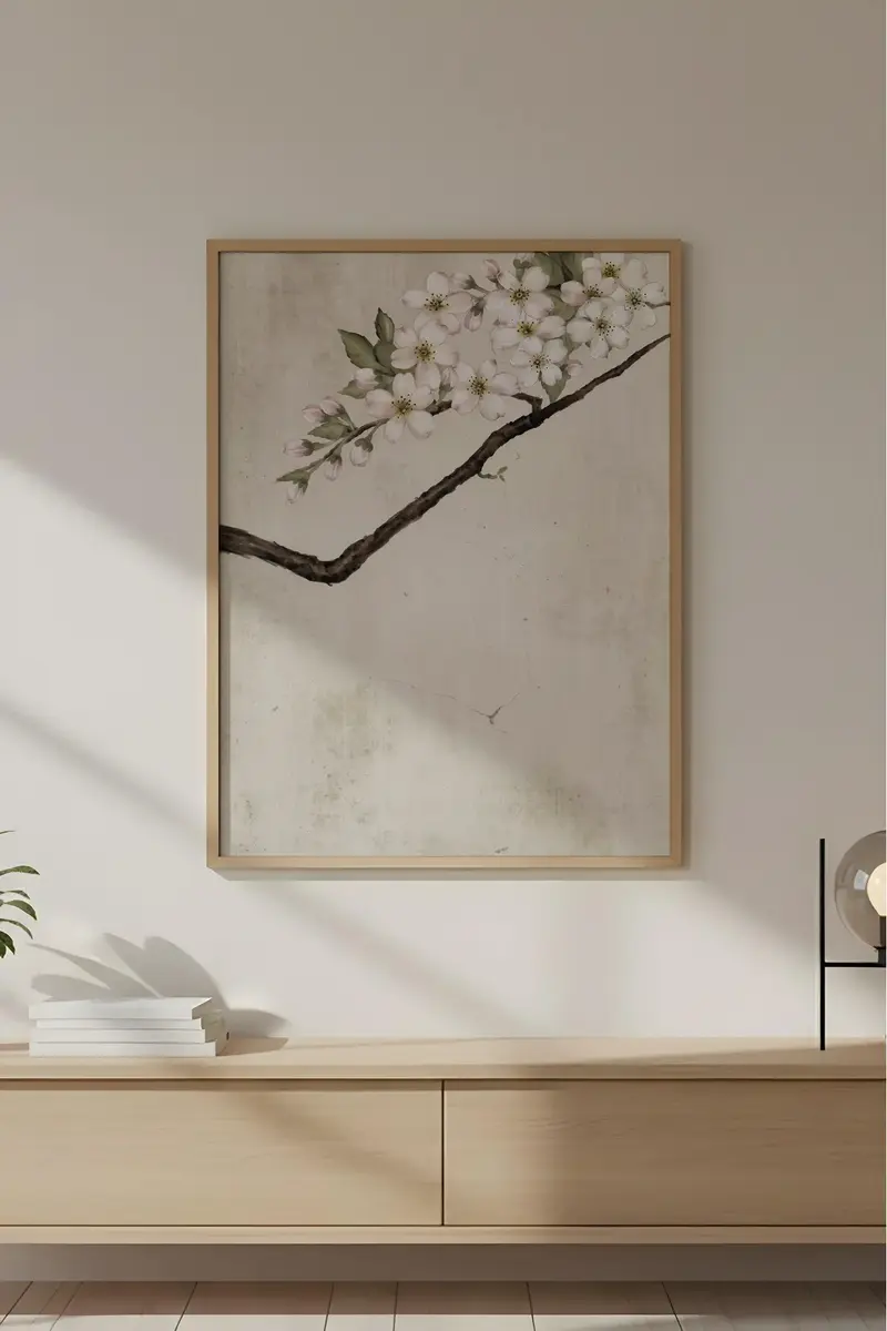 Ahşap Çerçeveli Wabi Sabi Koleksiyon Tablo | Huhu727