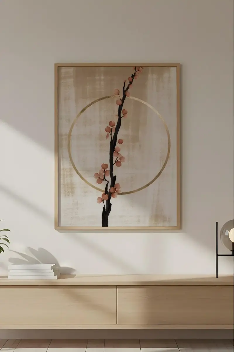 Ahşap Çerçeveli Wabi Sabi Koleksiyon Tablo | Huhu739