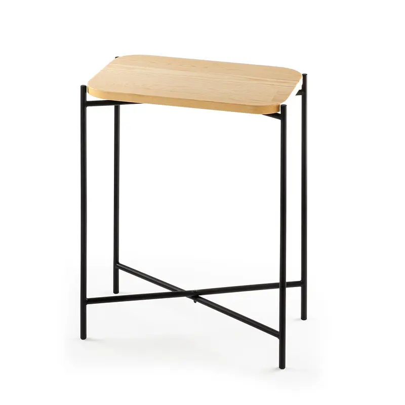 Ahşap Metal Sehpa Modern - Ahşap