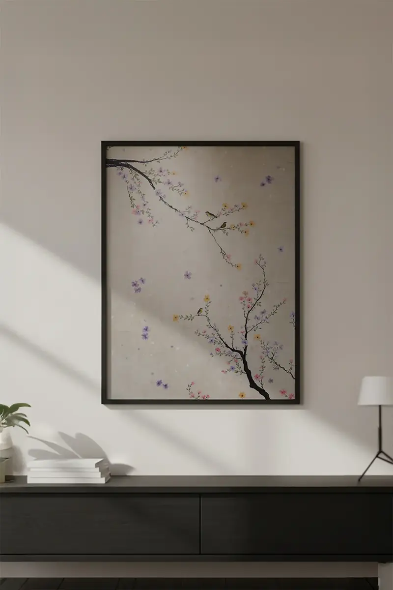 Ahşap Siyah Çerçeveli Wabi Sabi Koleksiyon Tablo | Huhu724