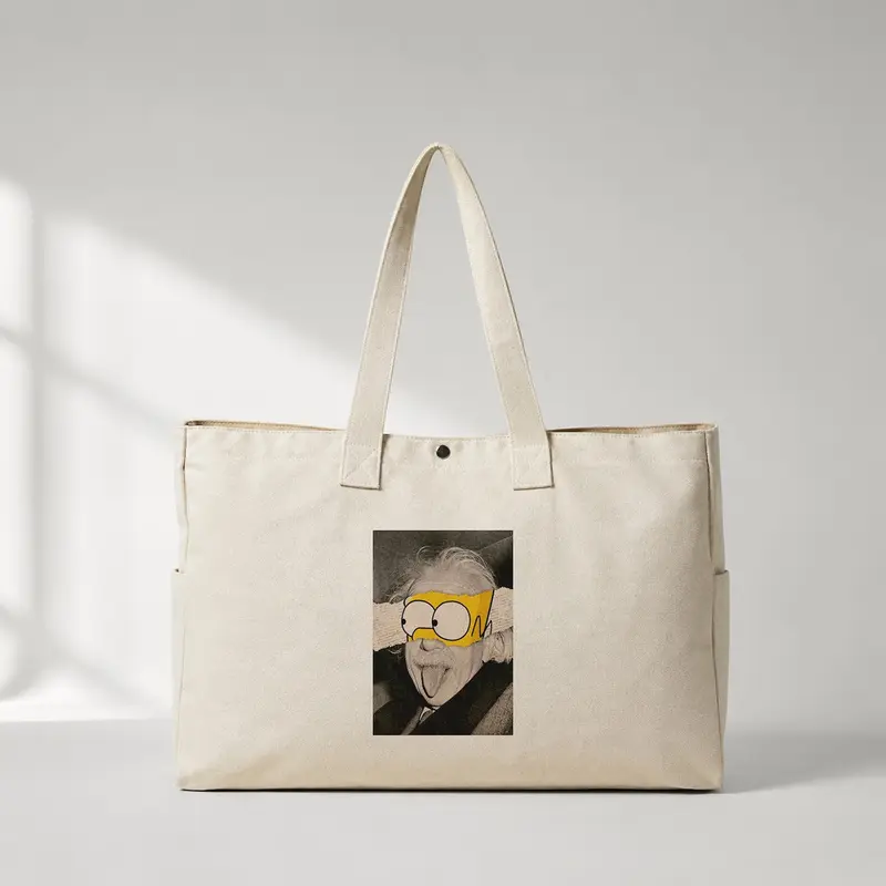 Albert Einstein / Homer Simpson Daily Tote Bag