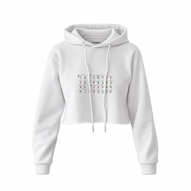 All Tracks / Formula 1 Pistleri Crop Hoodie