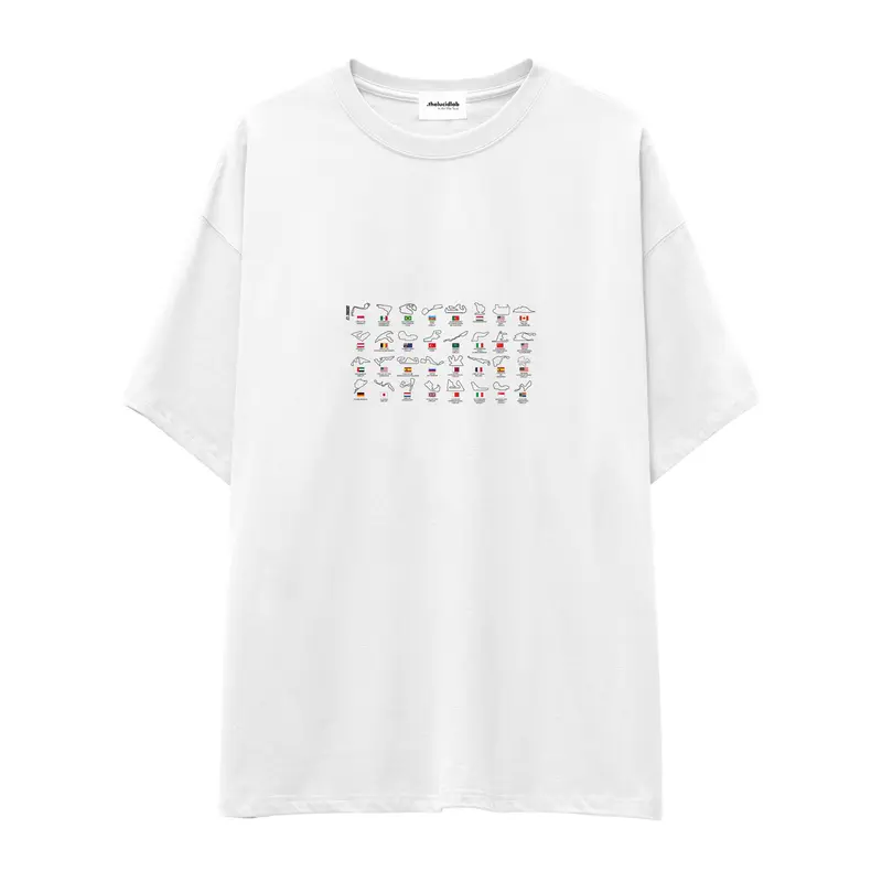 All Tracks / Formula 1 Pistleri Oversize Tişört