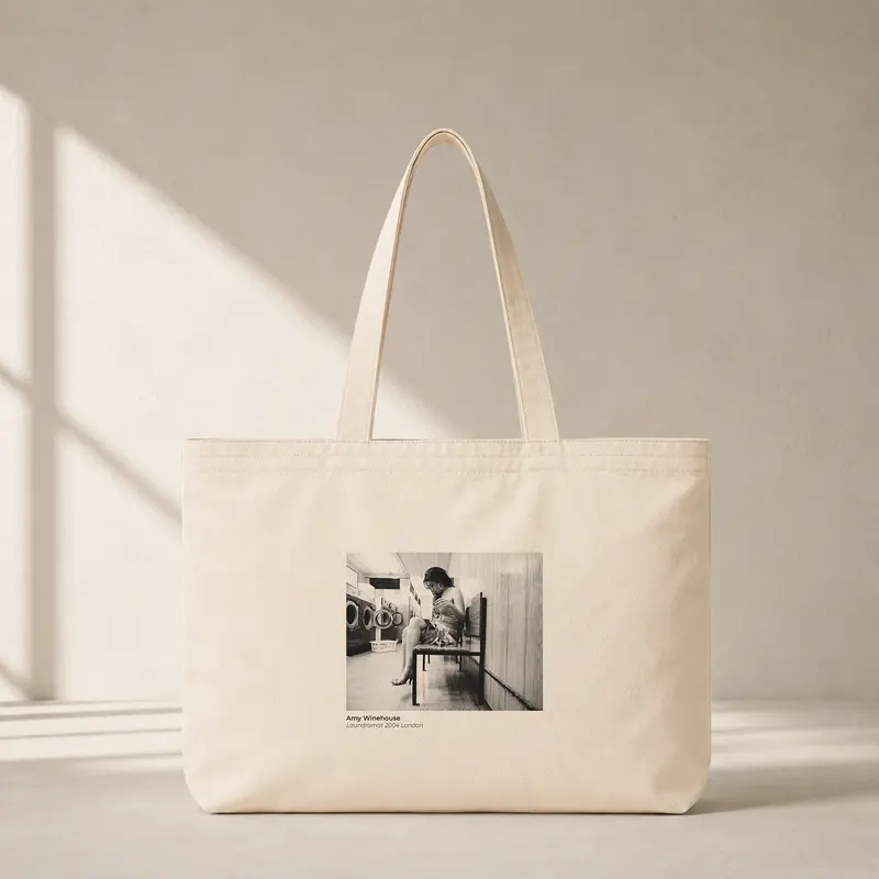 Amy Winehouse at the laundromat 2004 Club Tote Bag