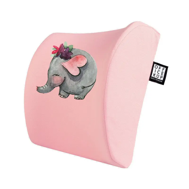 An Elephant Bee Bel Destek Yastığı KILIFI - Pembe (Süngersiz)