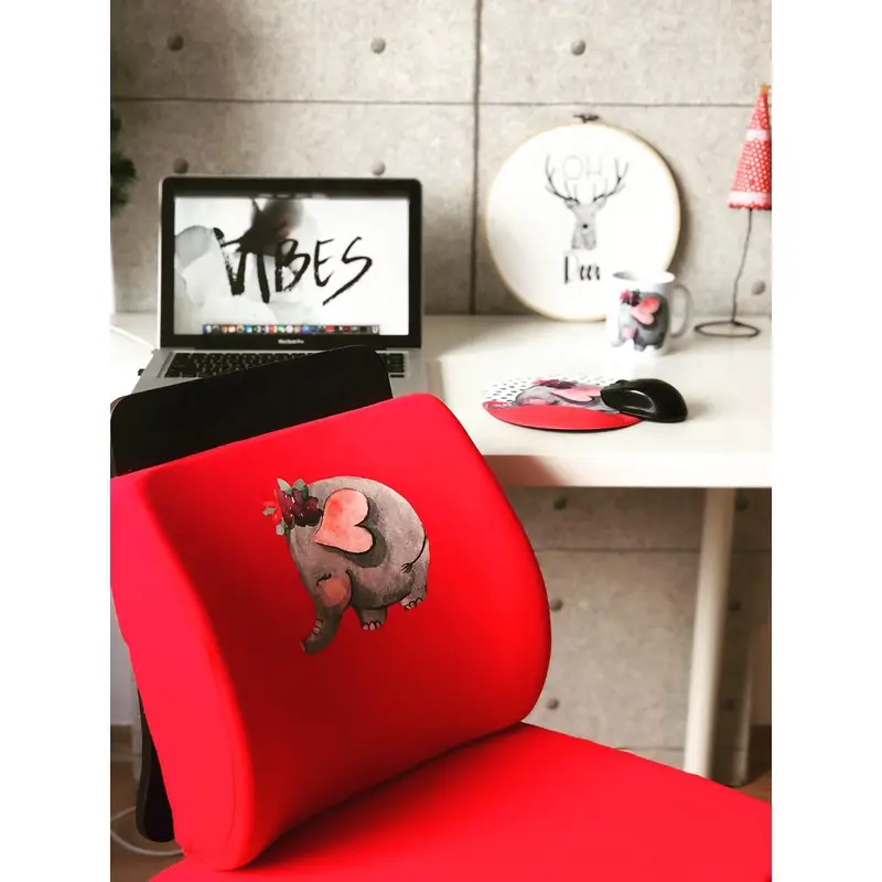 An Elephant Bee Fil Bel Yastığı - Kırmızı
