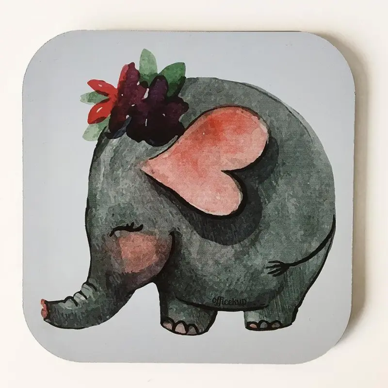 An Elephant Bee Gizy Gizli Aynalı Bardakaltı