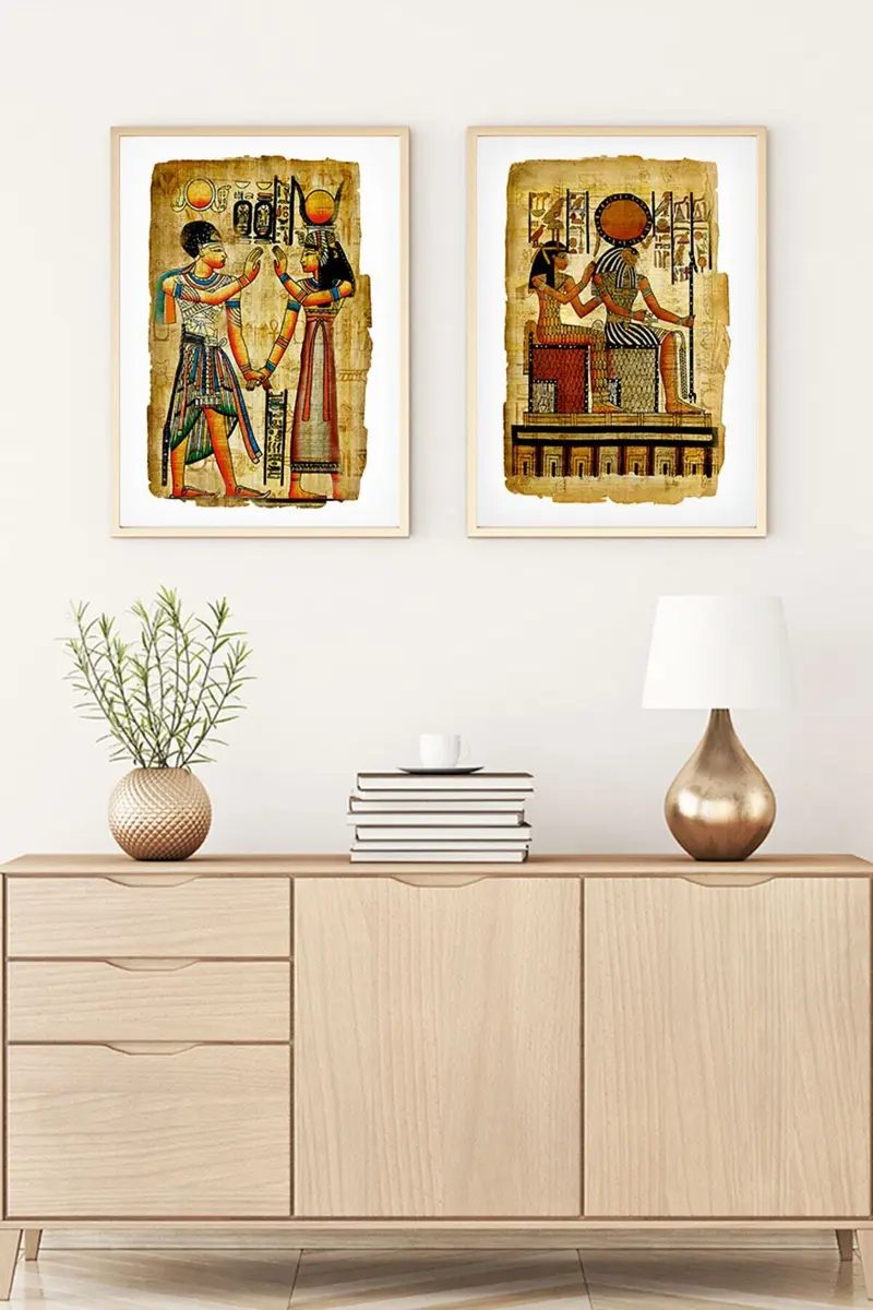 Antik Mısır Temalı Tablo Seti - 2’li Set | huhu180