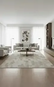 Arden 72487 957 Modern Desenli Gri Akrilik Makine Halısı