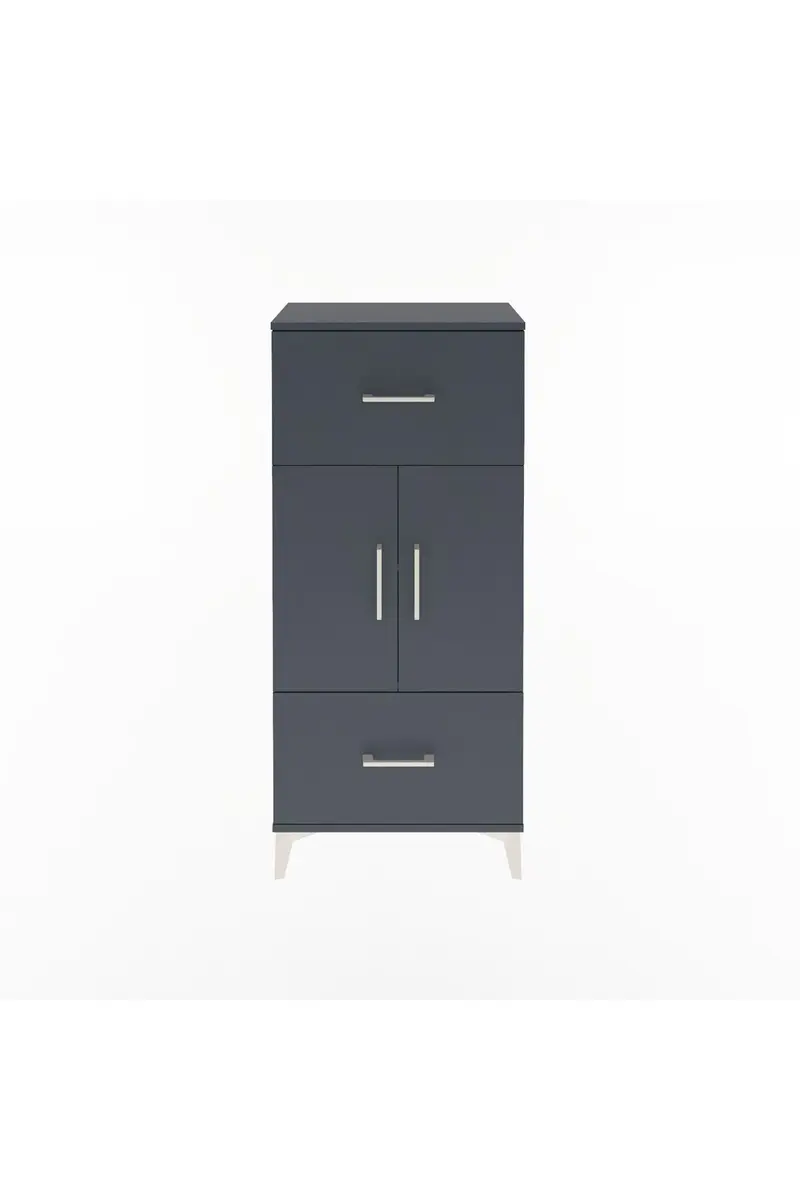 Arges Dolap 2 Raflı 2 Çekmeceli 2 Kapaklı 60x30x134