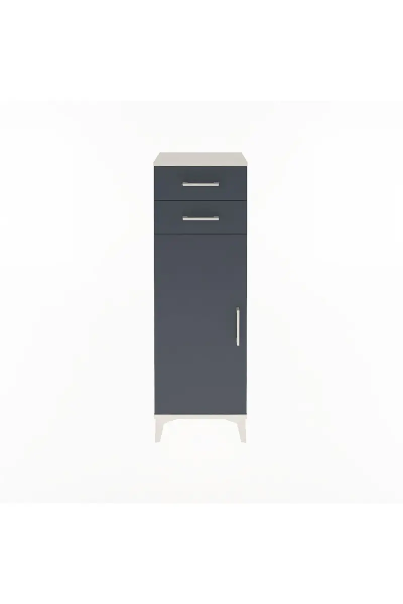 Arges Dolap 2 Raflı 2 Çekmeceli Tek Kapaklı 44x30x134
