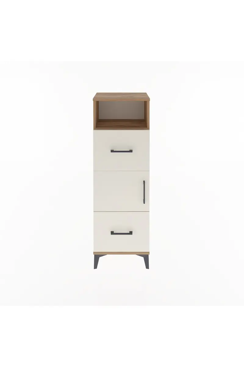 Arges Dolap 2 Raflı 2 Çekmeceli Tek Kapaklı 44x30x134
