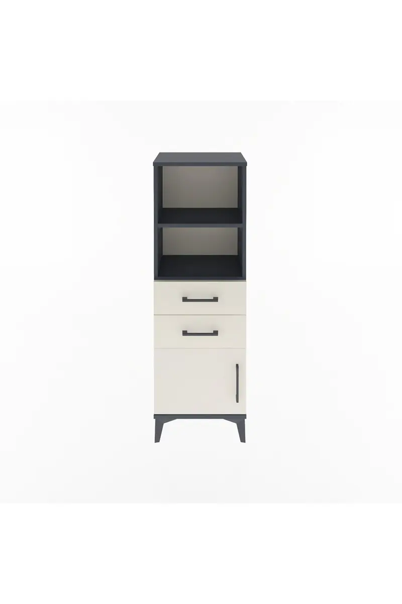 Arges Dolap 2 Raflı 2 Çekmeceli Tek Kapaklı 44x30x134