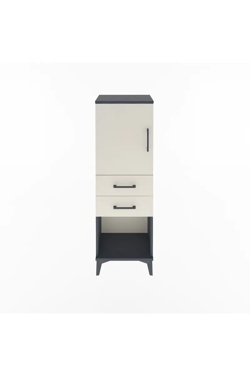 Arges Dolap 2 Raflı 2 Çekmeceli Tek Kapaklı 44x30x134