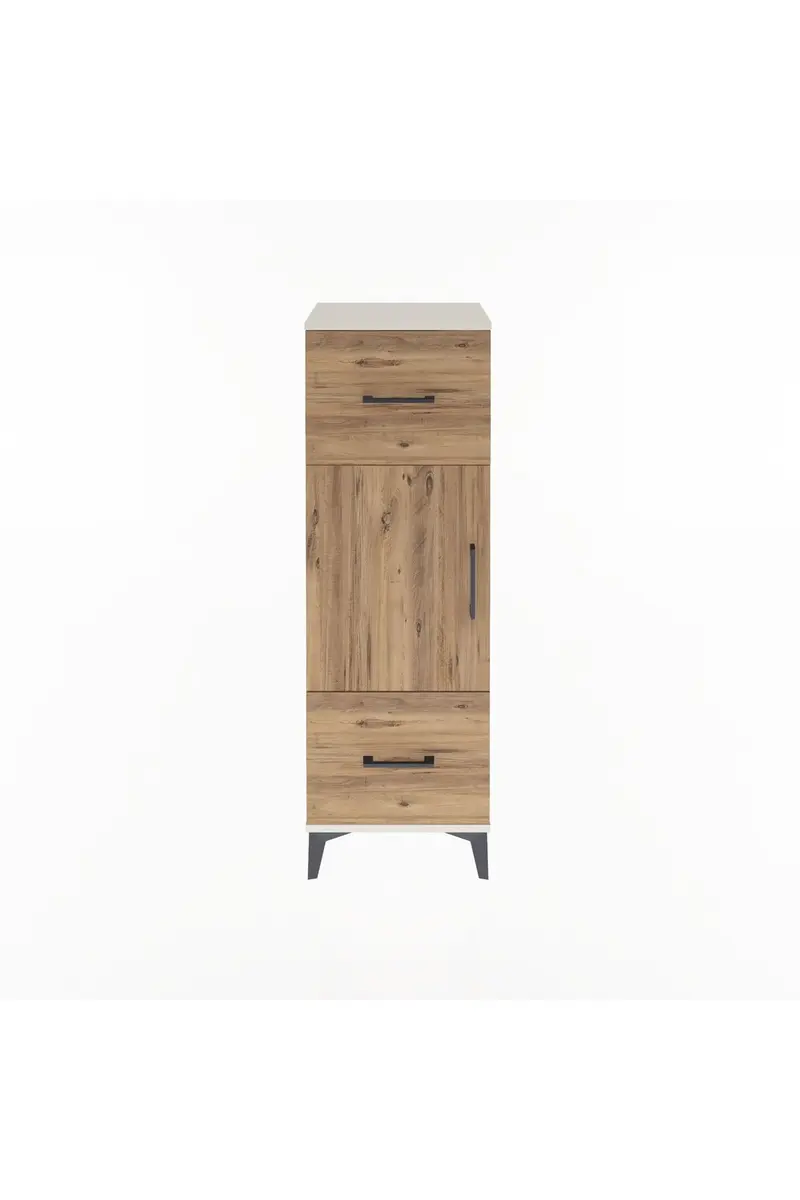 Arges Dolap 2 Raflı 2 Çekmeceli Tek Kapaklı 44x30x134