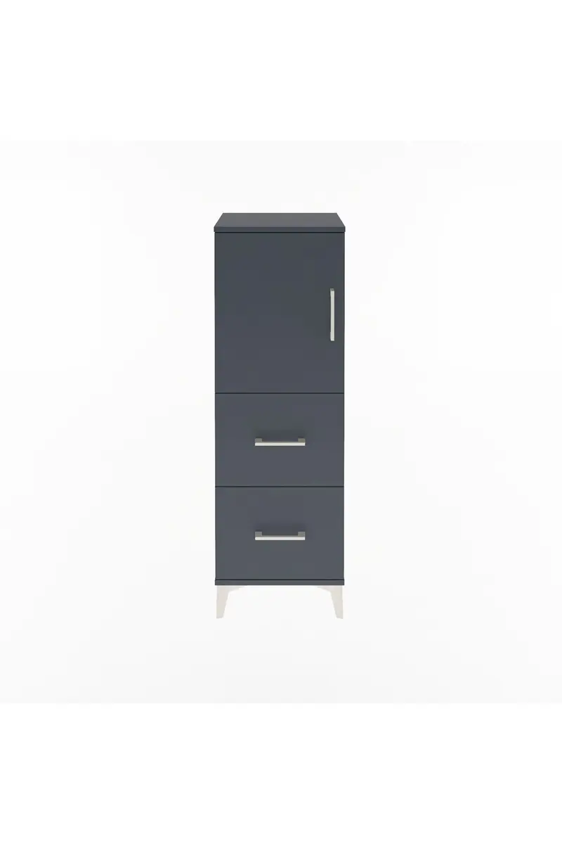 Arges Dolap 2 Raflı 2 Çekmeceli Tek Kapaklı 44x30x134