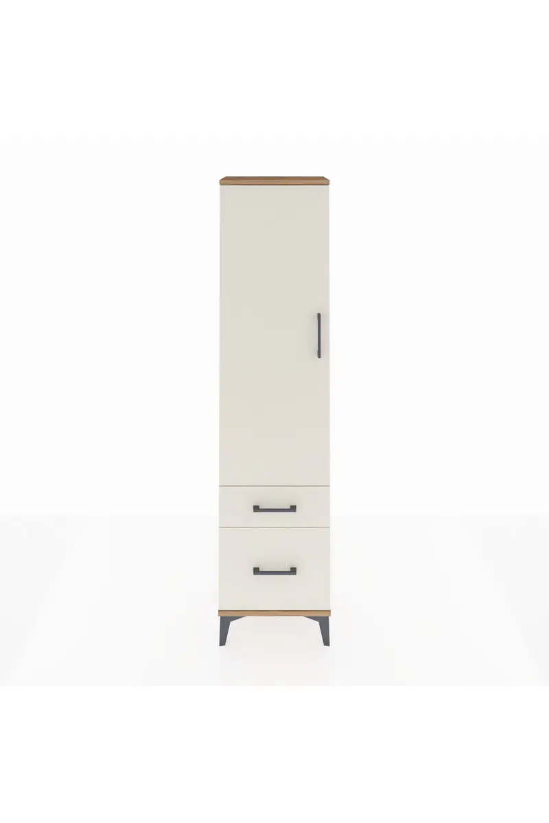 Arges Dolap 2 Raflı 2 Çekmeceli Tek Kapaklı 44x30x182