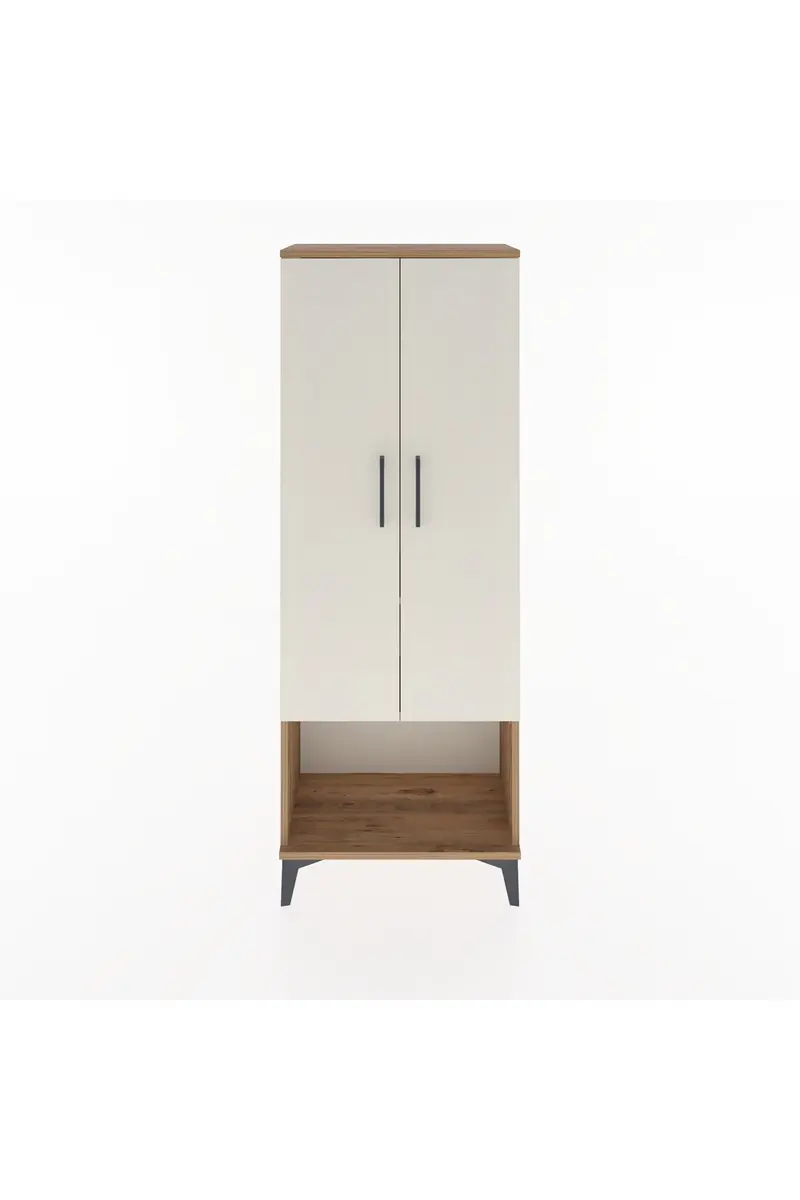 Arges Dolap 2 Raflı 2 Kapaklı Tek Askılı 60x30x163