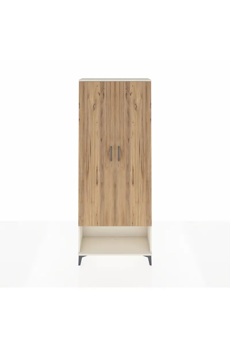 Arges Dolap 2 Raflı 2 Kapaklı Tek Askılı 88x30x221