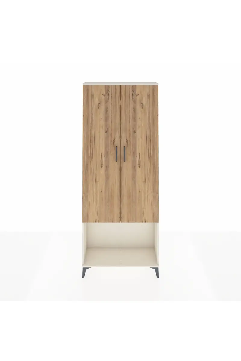 Arges Dolap 2 Raflı 2 Kapaklı Tek Askılı 88x30x221