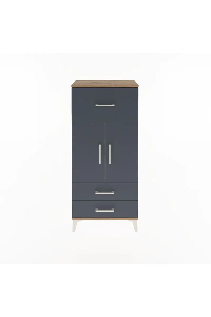 Arges Dolap 2 Raflı 3 Çekmeceli 2 Kapaklı 60x30x134