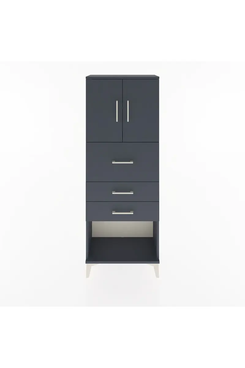 Arges Dolap 2 Raflı 3 Çekmeceli 2 Kapaklı 60x30x163