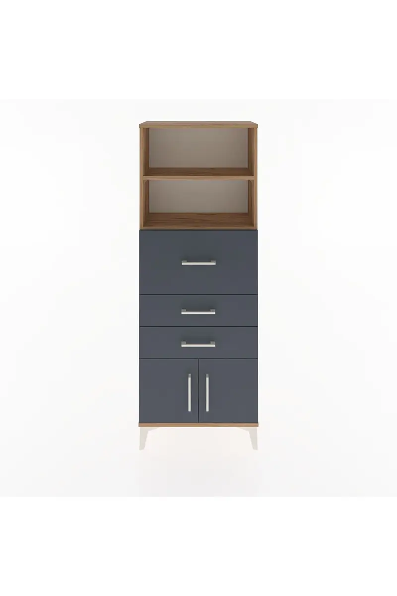 Arges Dolap 2 Raflı 3 Çekmeceli 2 Kapaklı 60x30x163