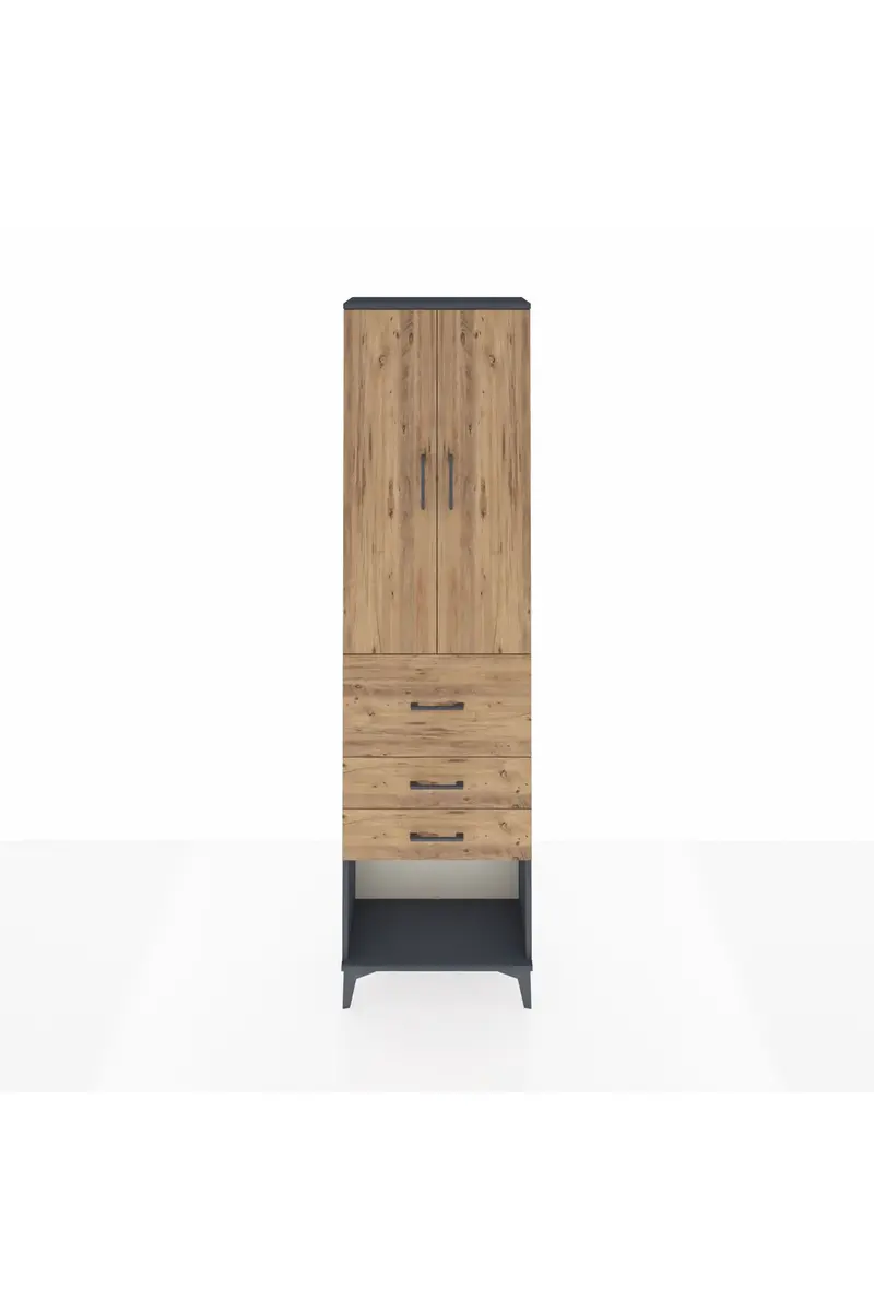 Arges Dolap 2 Raflı 3 Çekmeceli 2 Kapaklı 60x30x221
