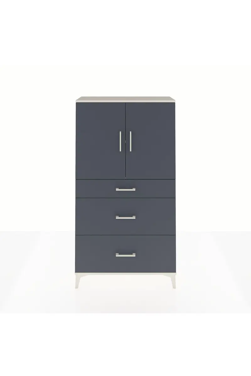 Arges Dolap 2 Raflı 3 Çekmeceli 2 Kapaklı 88x30x163
