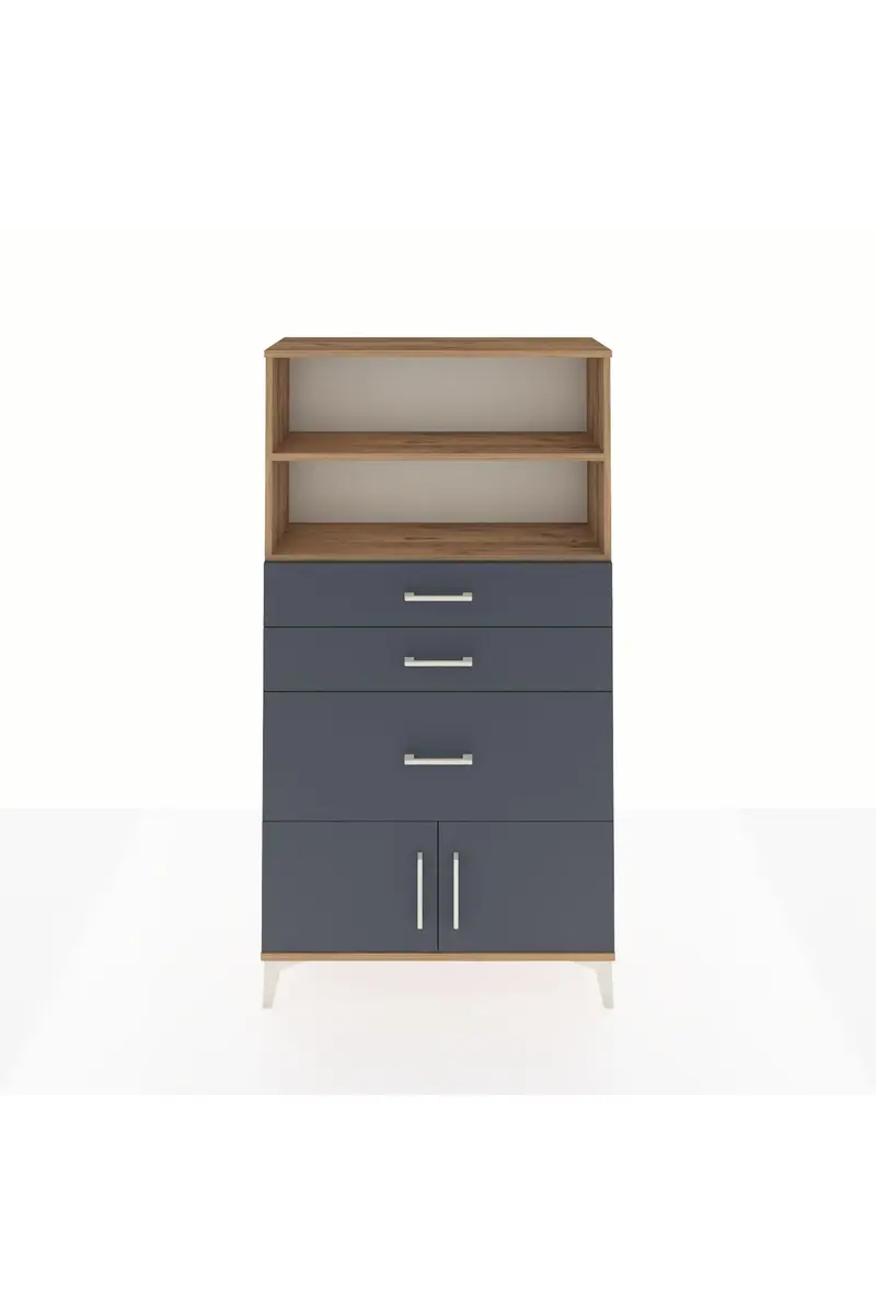 Arges Dolap 2 Raflı 3 Çekmeceli 2 Kapaklı 88x30x163