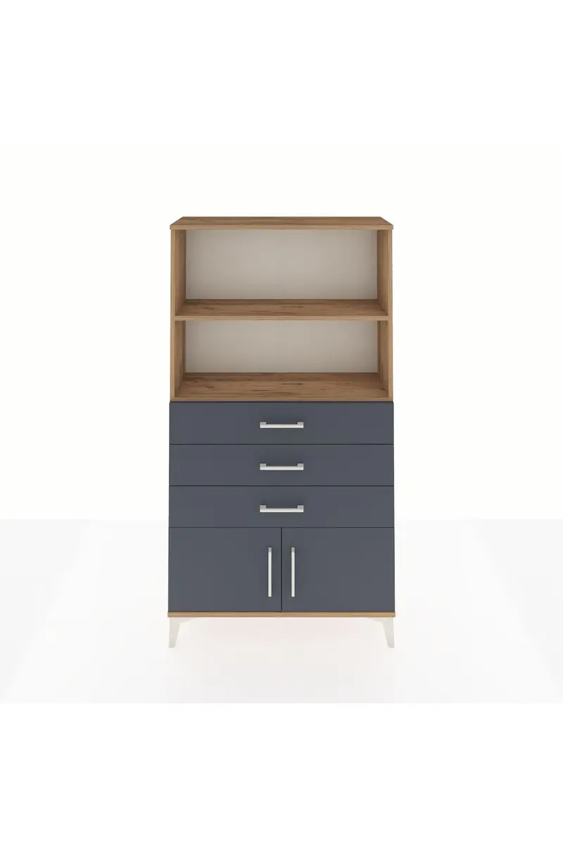 Arges Dolap 2 Raflı 3 Çekmeceli 2 Kapaklı 88x30x163