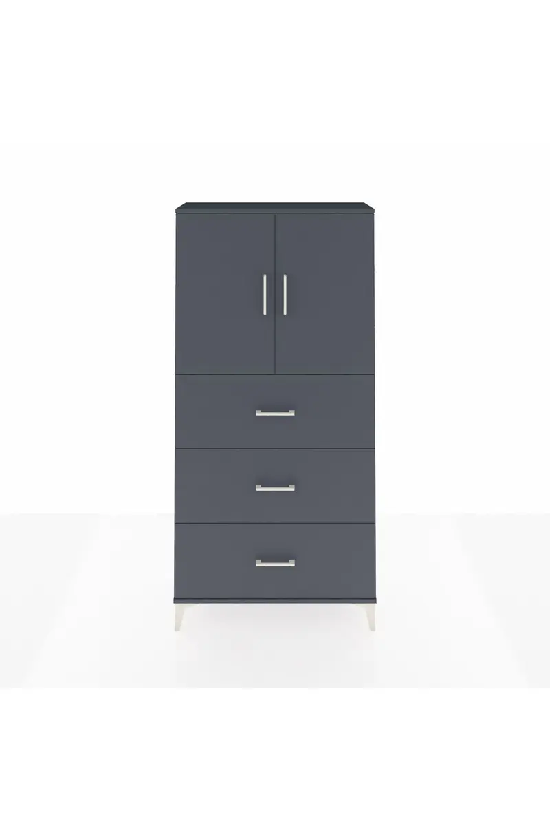 Arges Dolap 2 Raflı 3 Çekmeceli 2 Kapaklı 88x30x182