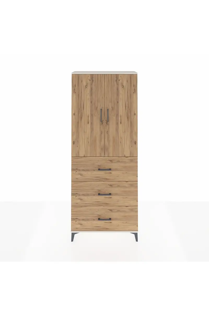 Arges Dolap 2 Raflı 3 Çekmeceli 2 Kapaklı 88x30x221