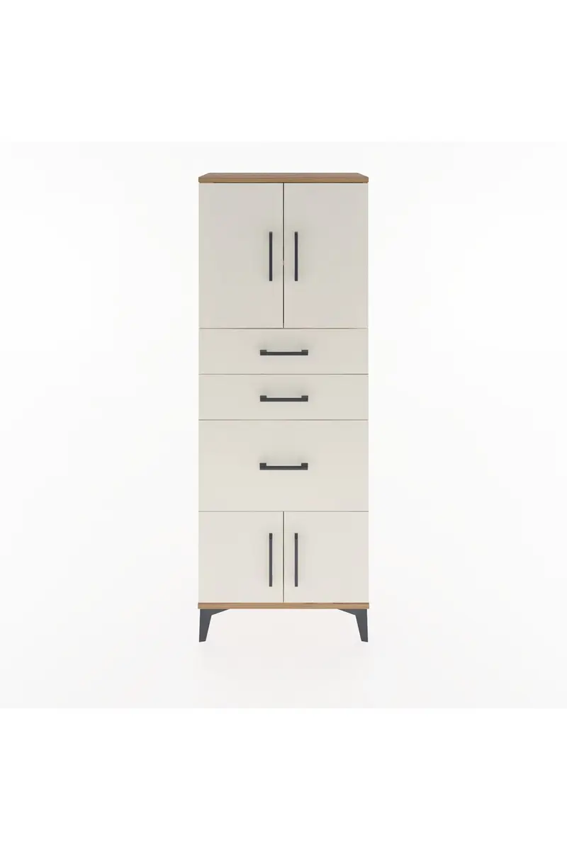 Arges Dolap 2 Raflı 3 Çekmeceli 4 Kapaklı 60x30x163