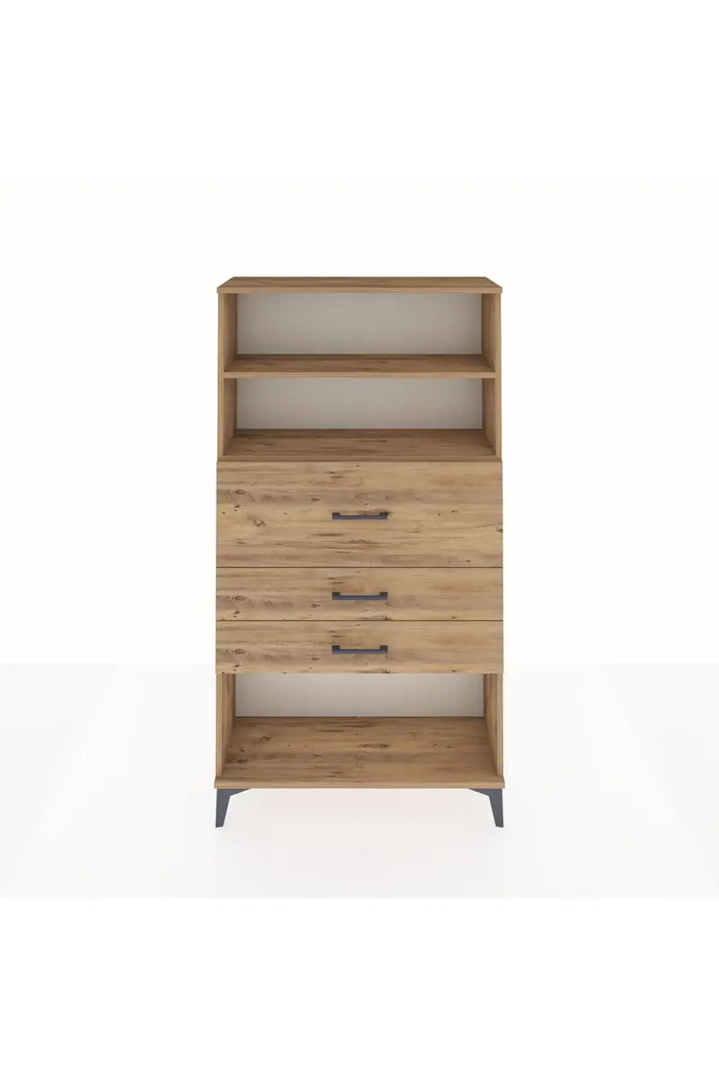 Arges Dolap 2 Raflı 3 Çekmeceli 88x30x163