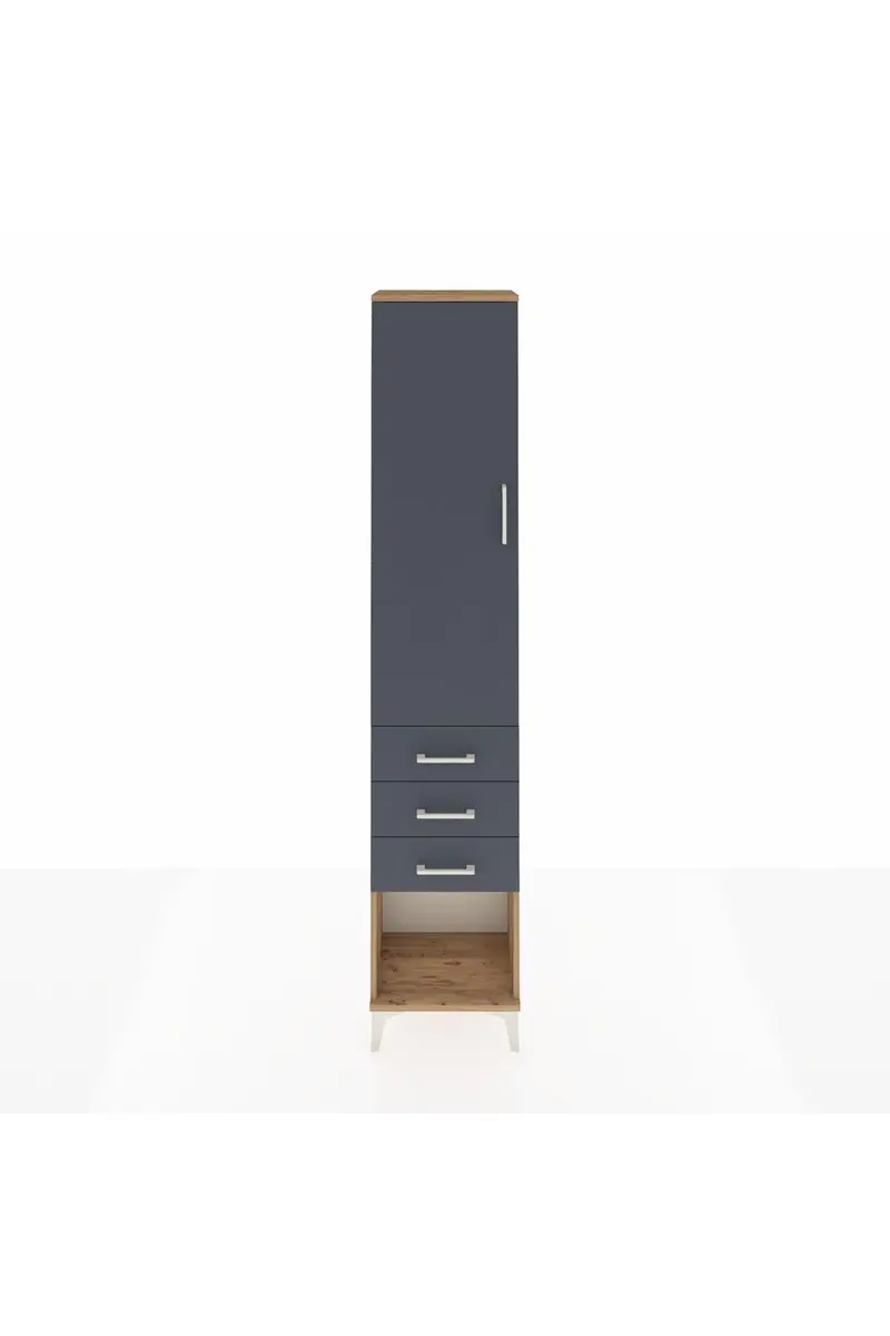 Arges Dolap 2 Raflı 3 Çekmeceli Tek Askılı 44x30x221
