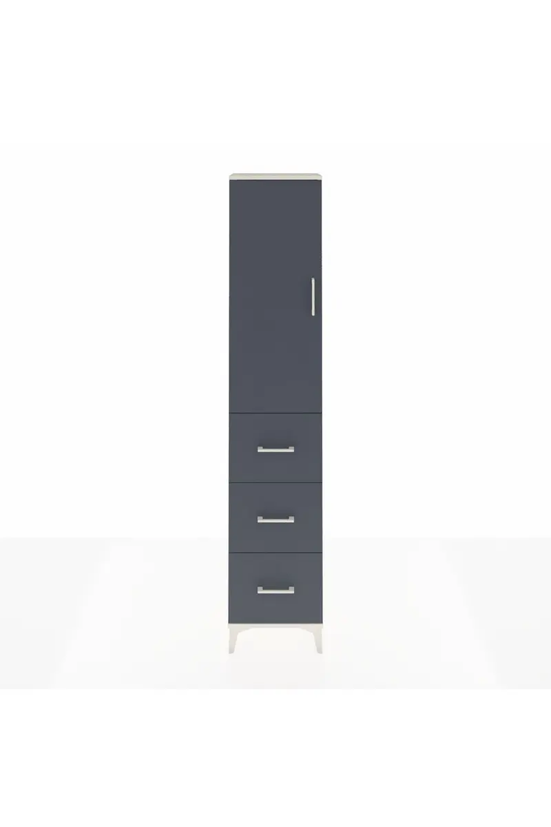 Arges Dolap 2 Raflı 3 Çekmeceli Tek Askılı 44x30x221