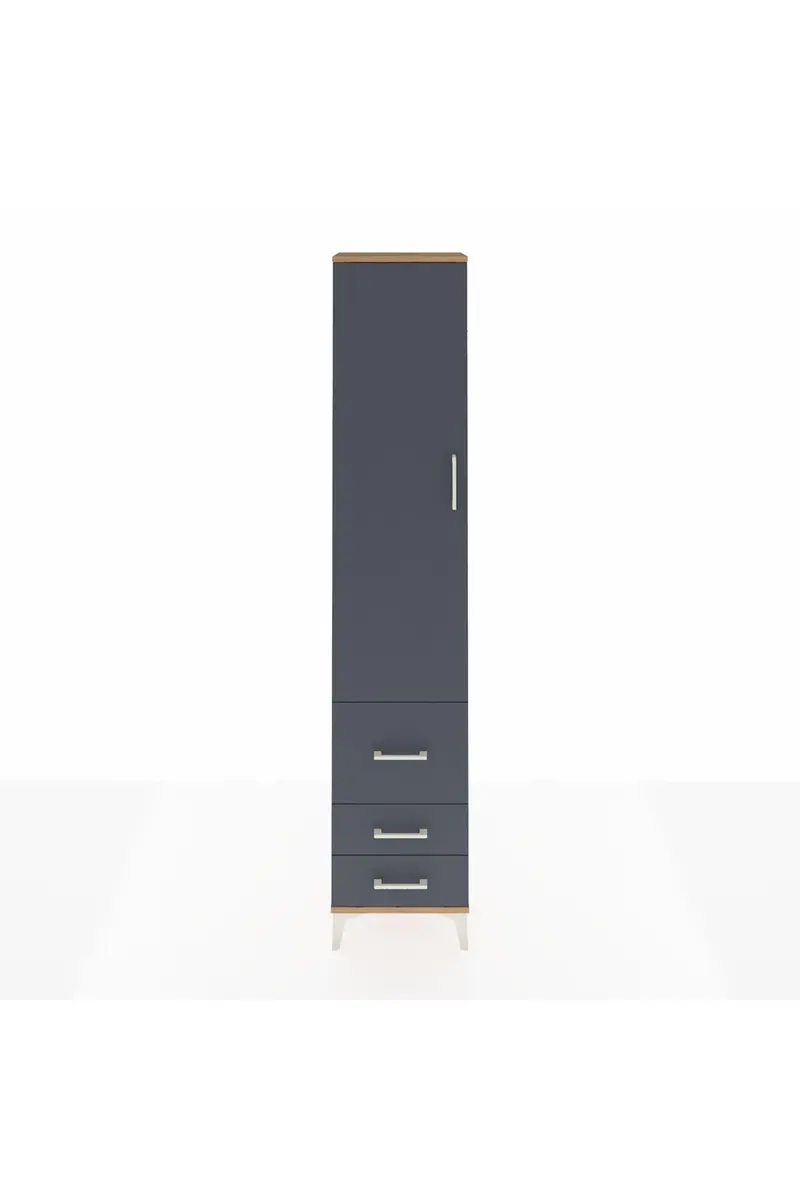 Arges Dolap 2 Raflı 3 Çekmeceli Tek Askılı 44x30x221