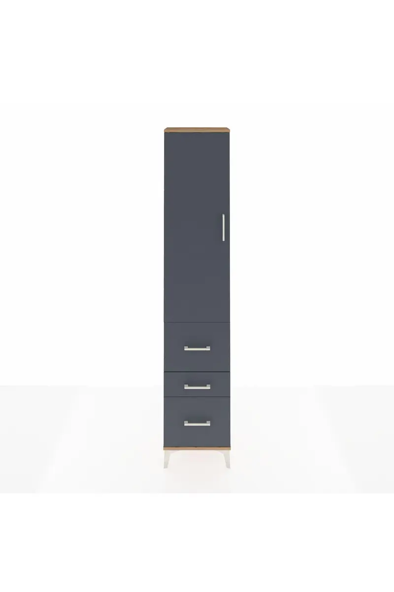 Arges Dolap 2 Raflı 3 Çekmeceli Tek Askılı 44x30x221