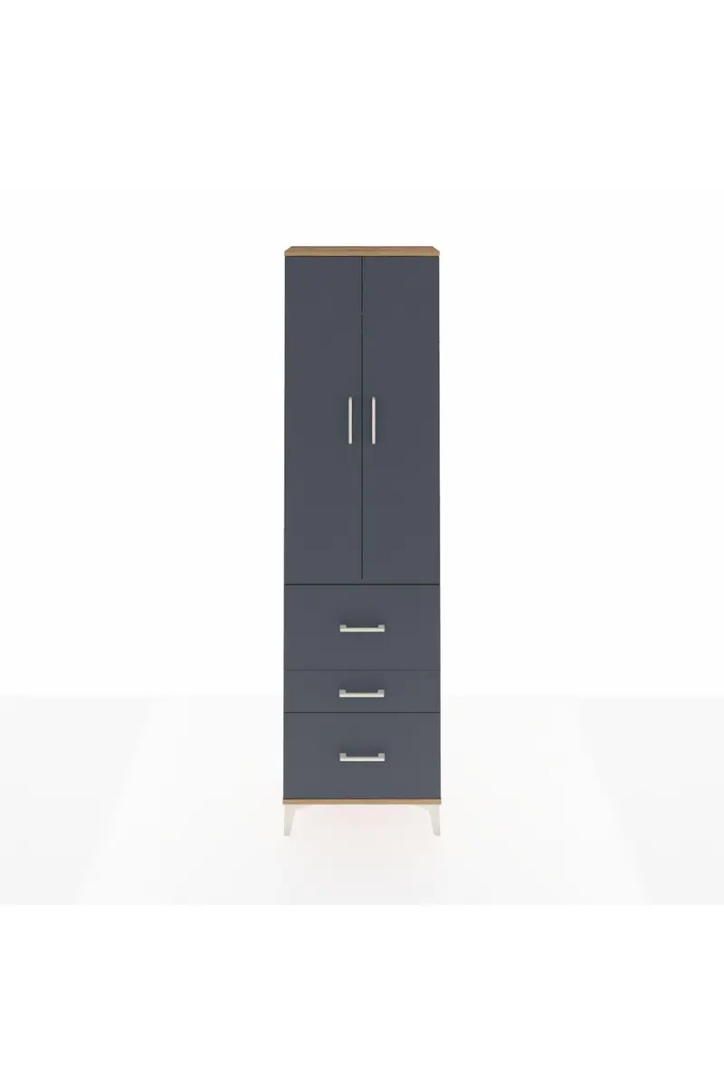 Arges Dolap 2 Raflı 3 Çekmeceli Tek Askılı 60x30x221