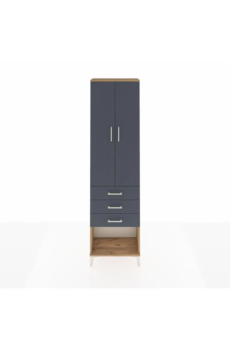 Arges Dolap 2 Raflı 3 Çekmeceli Tek Askılı 60x30x221