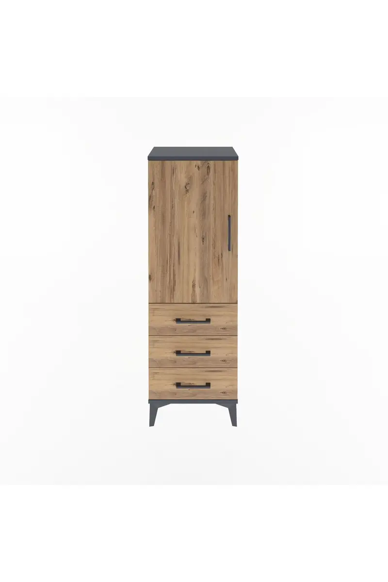 Arges Dolap 2 Raflı 3 Çekmeceli Tek Kapaklı 44x30x134